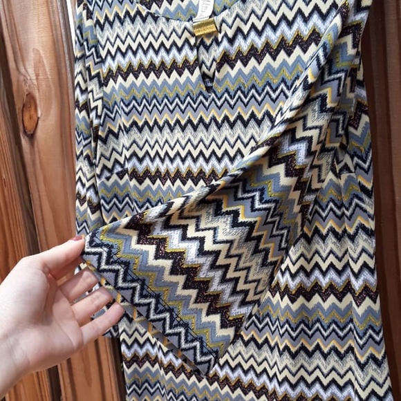 Boho Chic 3/4 Sleeves Shift Dress Size Petite M - Picture 2 of 6